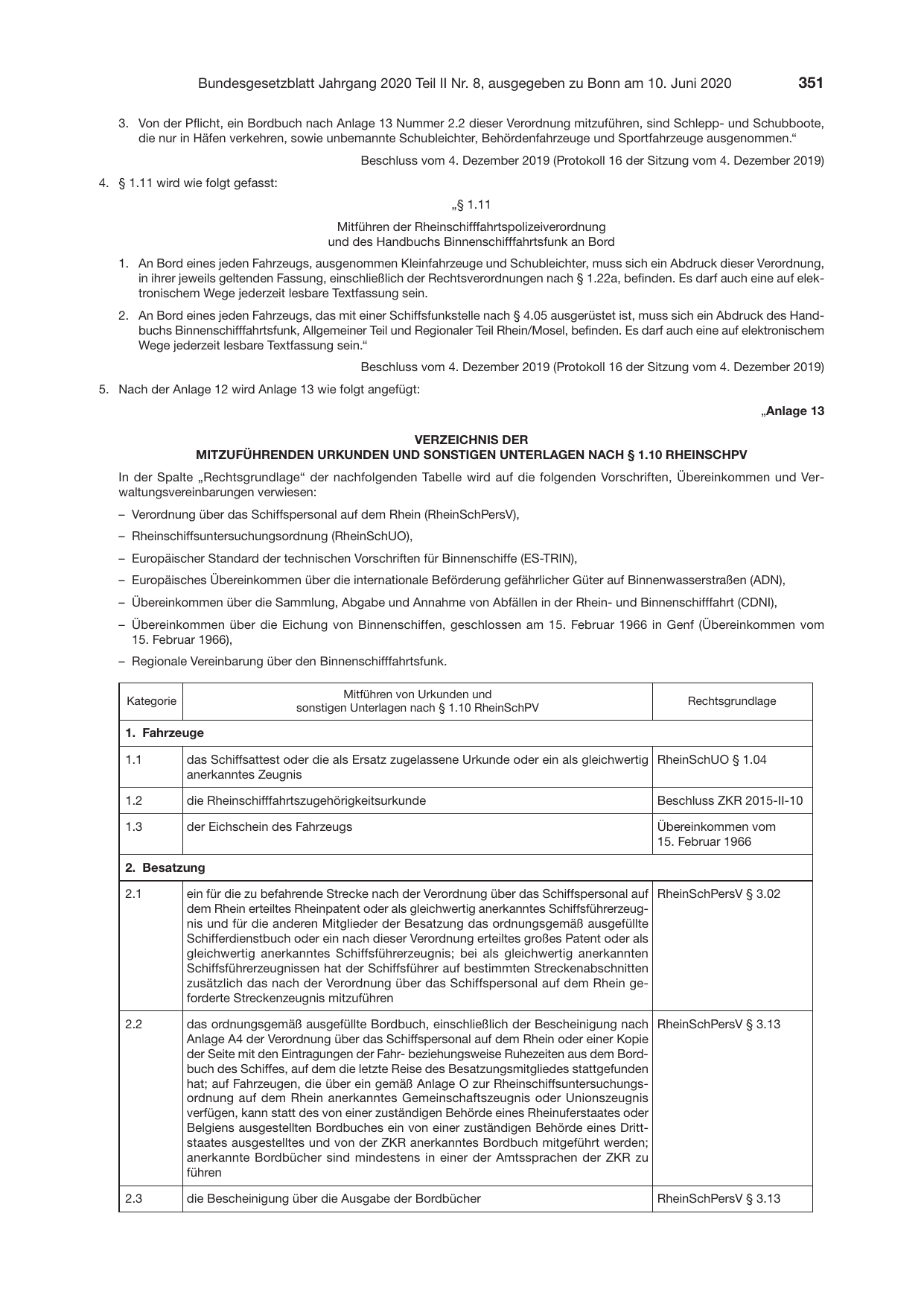 BGBl. 2020, Seite 351 — Originalseite als Abbildung