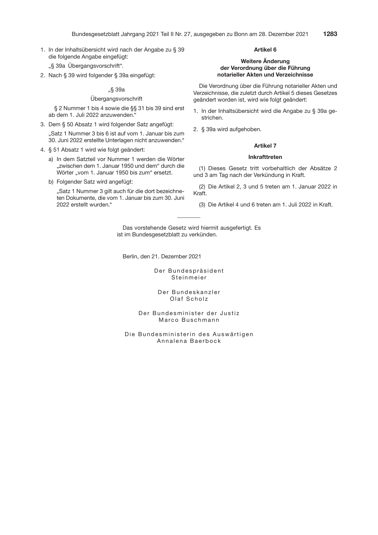 BGBl. 2021, Seite 1283 — Originalseite als Abbildung
