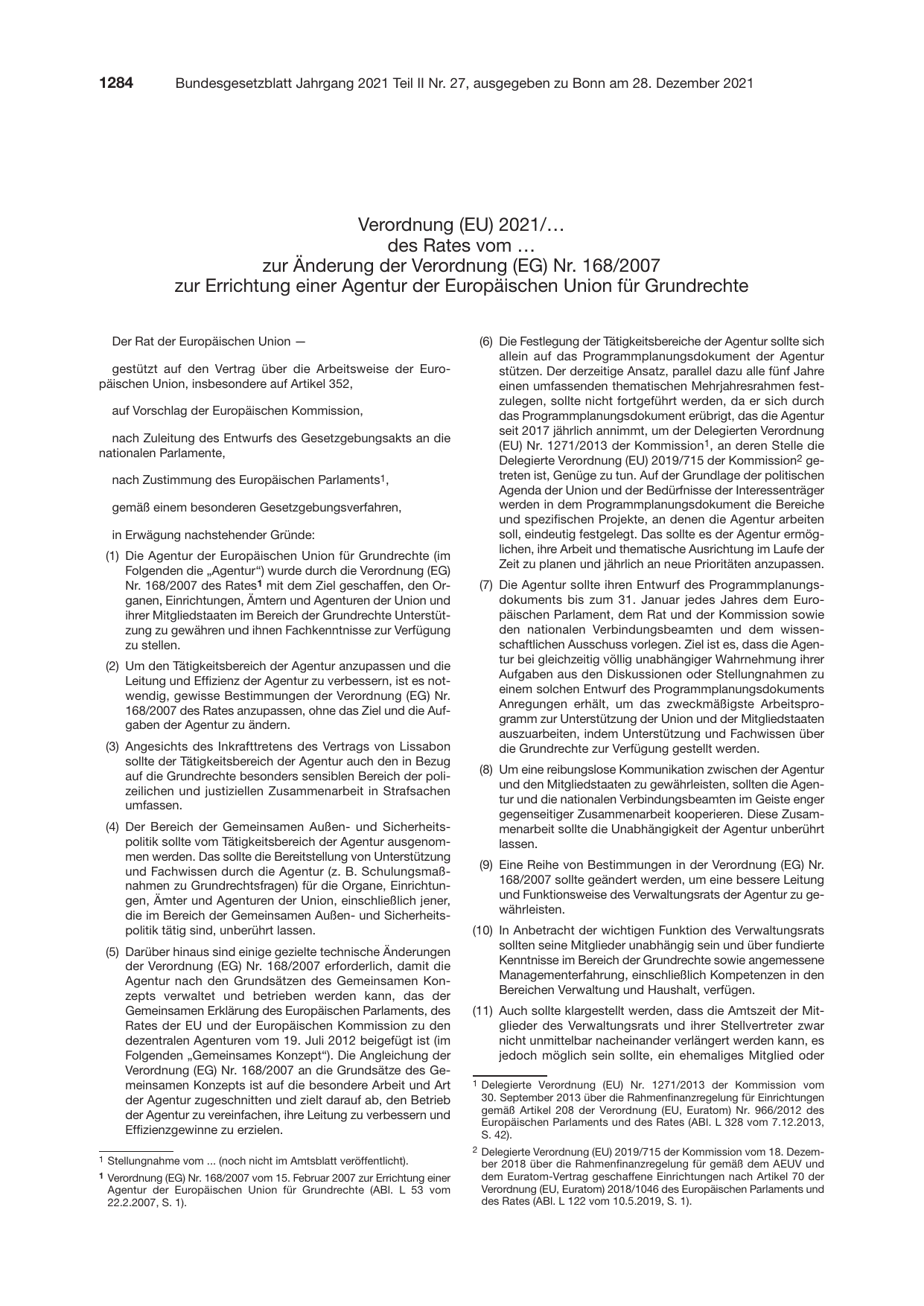 BGBl. 2021, Seite 1284 — Originalseite als Abbildung