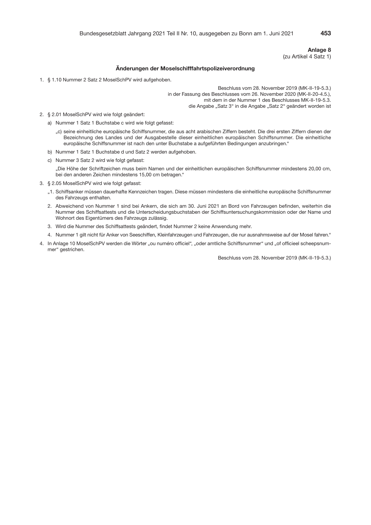 BGBl. 2021, Seite 453 — Originalseite als Abbildung