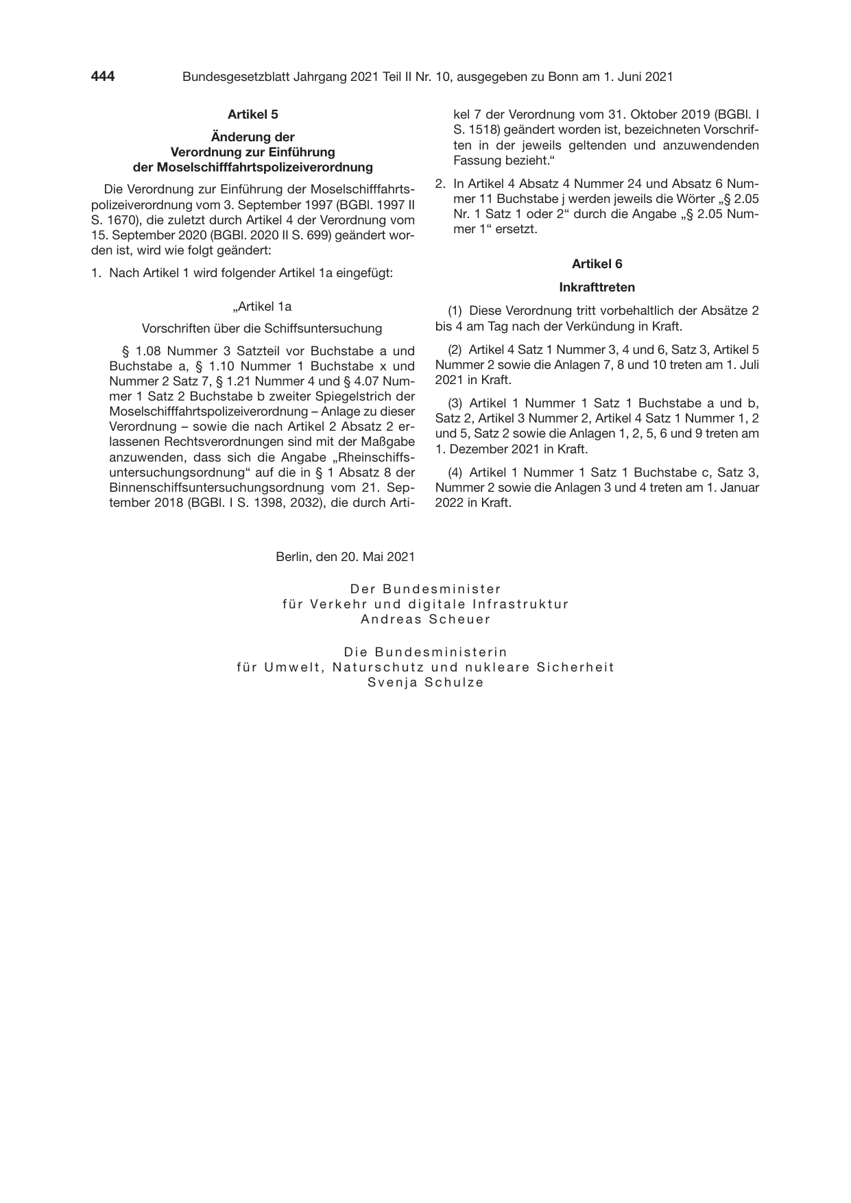 BGBl. 2021, Seite 444 — Originalseite als Abbildung