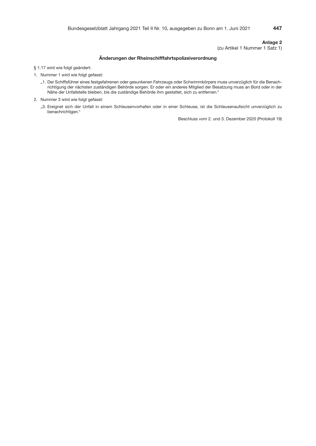 BGBl. 2021, Seite 447 — Originalseite als Abbildung