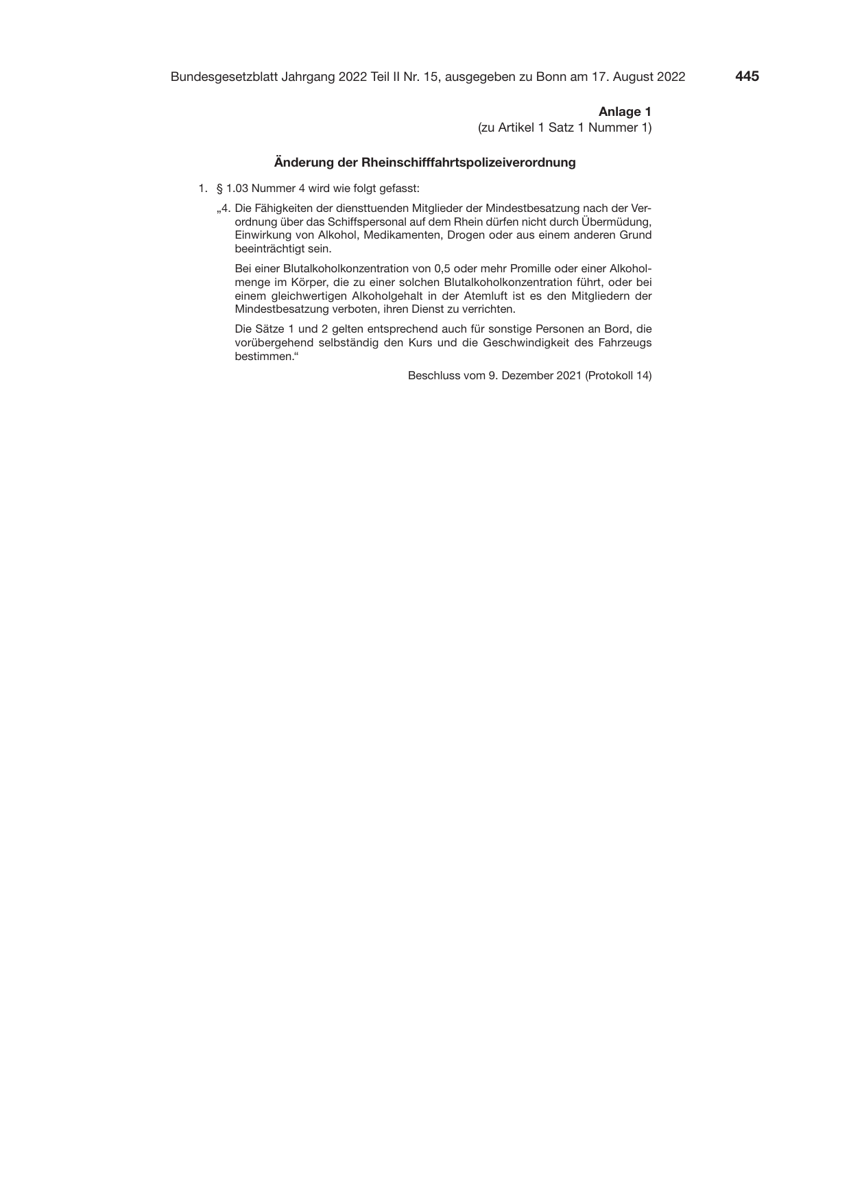 BGBl. 2022, Seite 445 — Originalseite als Abbildung