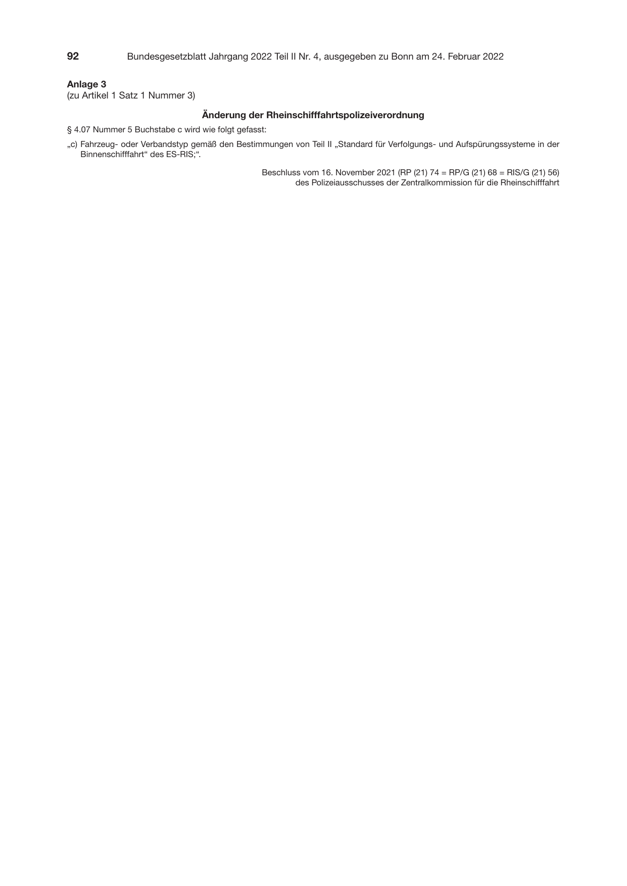BGBl. 2022, Seite 92 — Originalseite als Abbildung