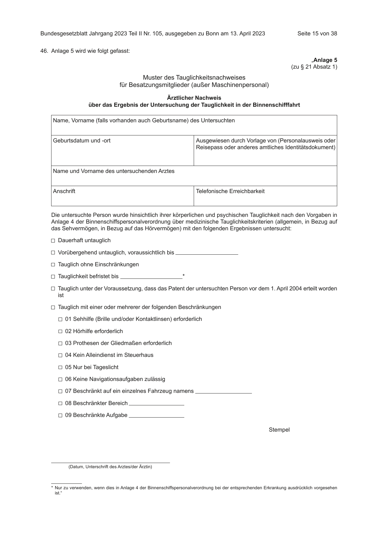 BGBl. 2023, Seite 15 — Originalseite als Abbildung