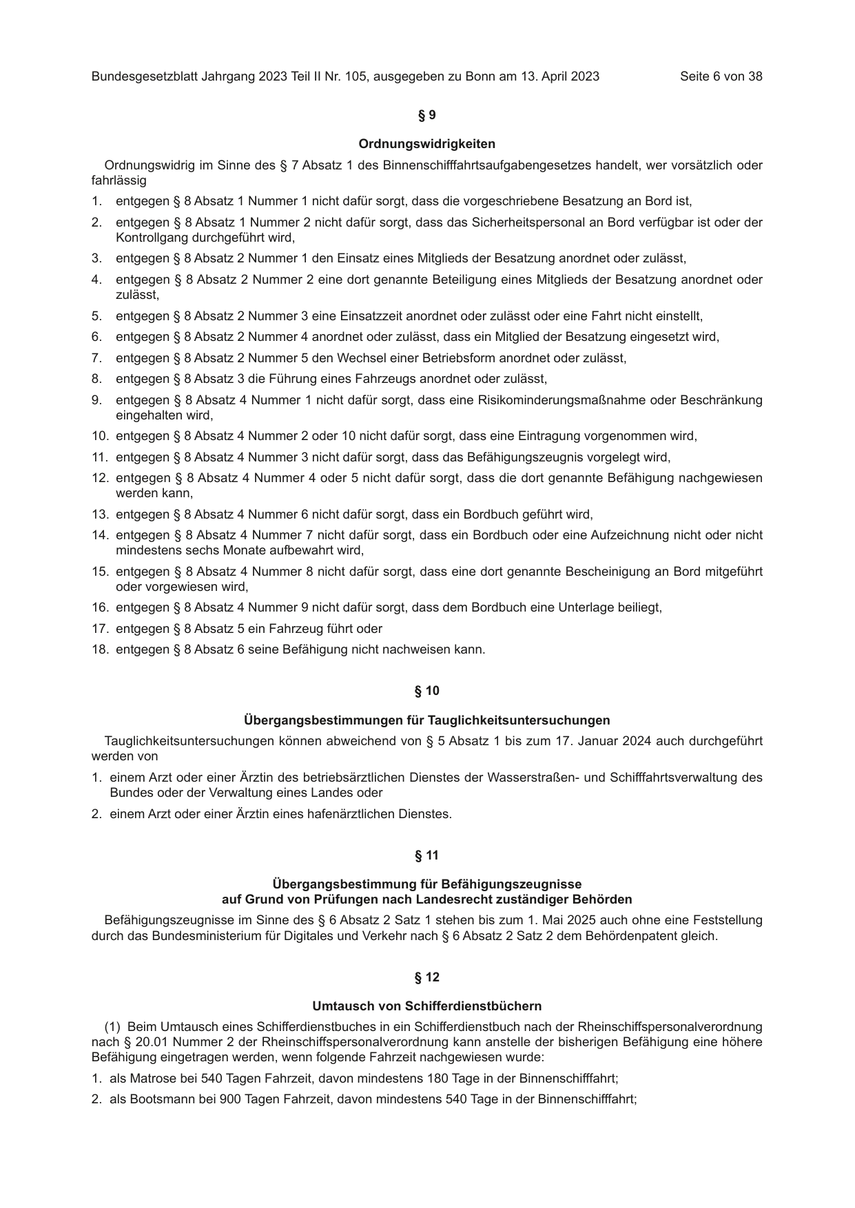 BGBl. 2023, Seite 6 — Originalseite als Abbildung