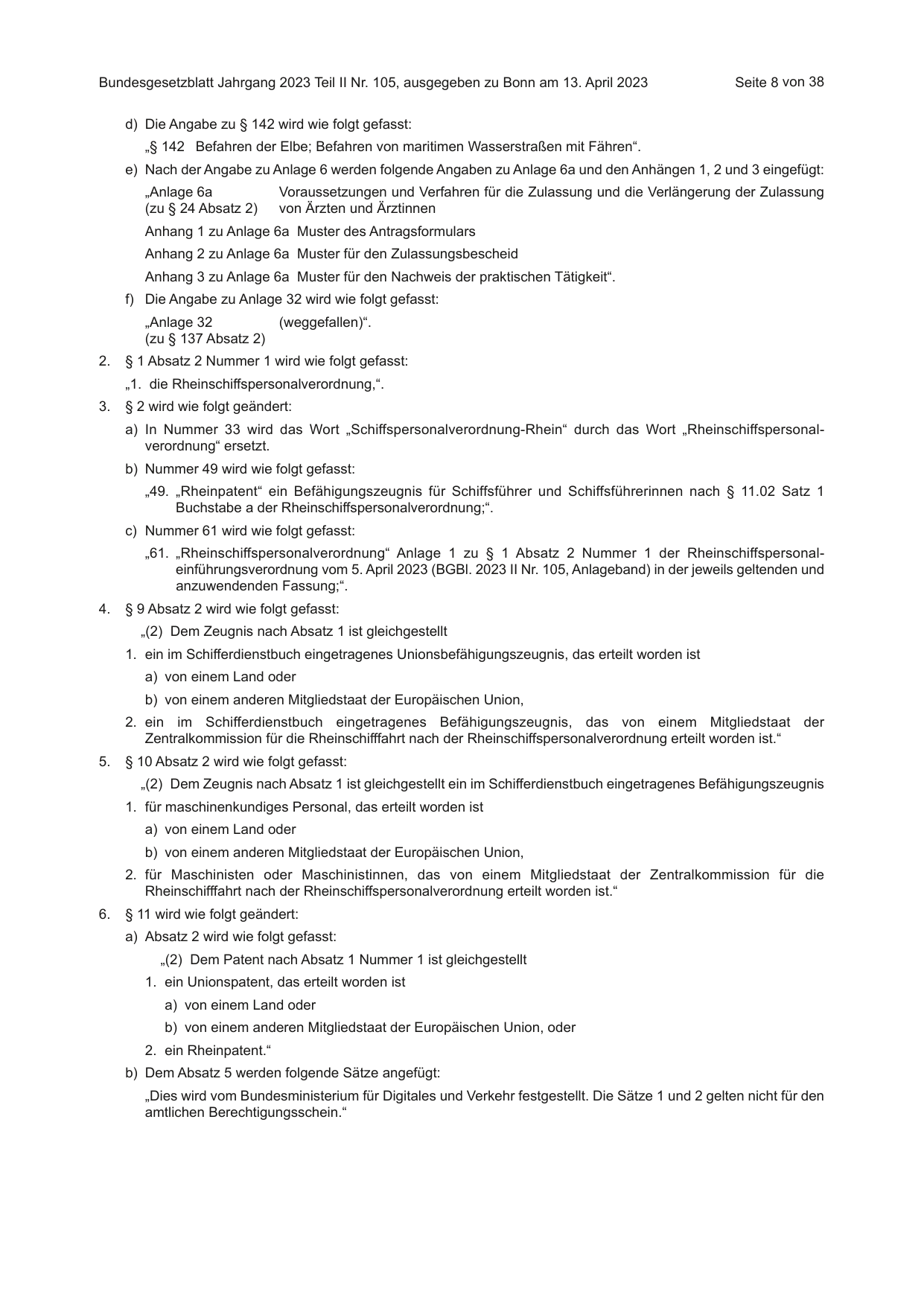 BGBl. 2023, Seite 8 — Originalseite als Abbildung