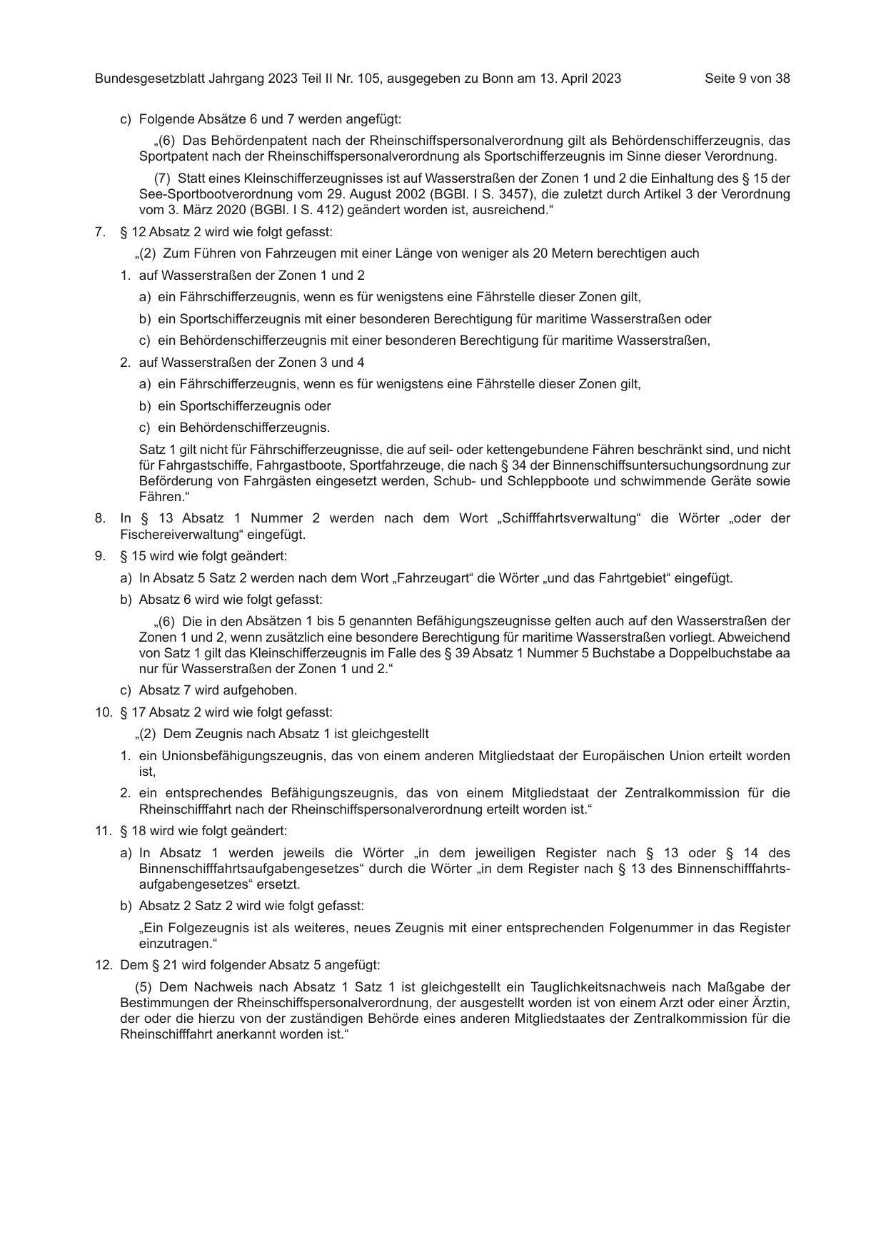 BGBl. 2023, Seite 9 — Originalseite als Abbildung