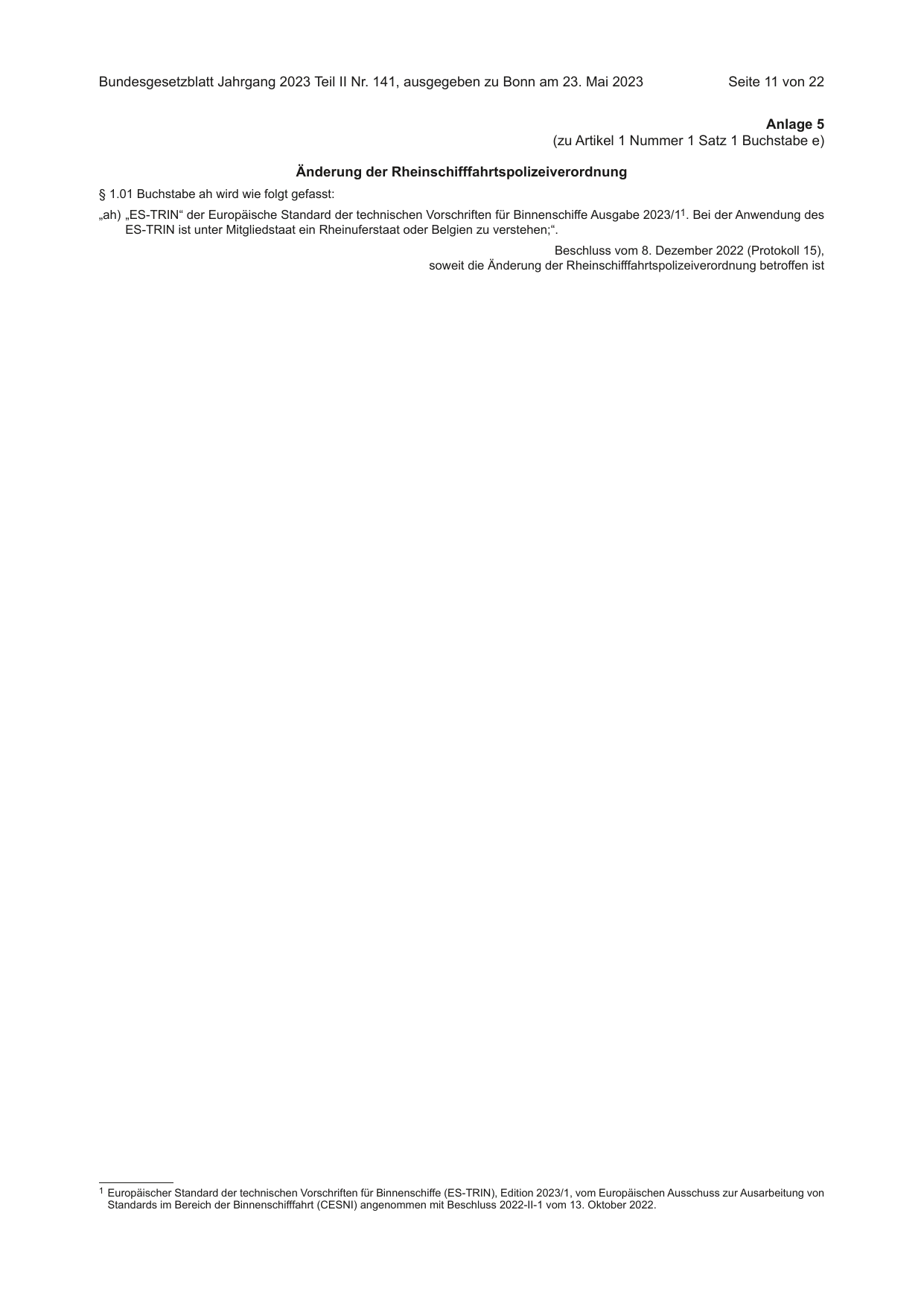 BGBl. 2023, Seite 11 — Originalseite als Abbildung