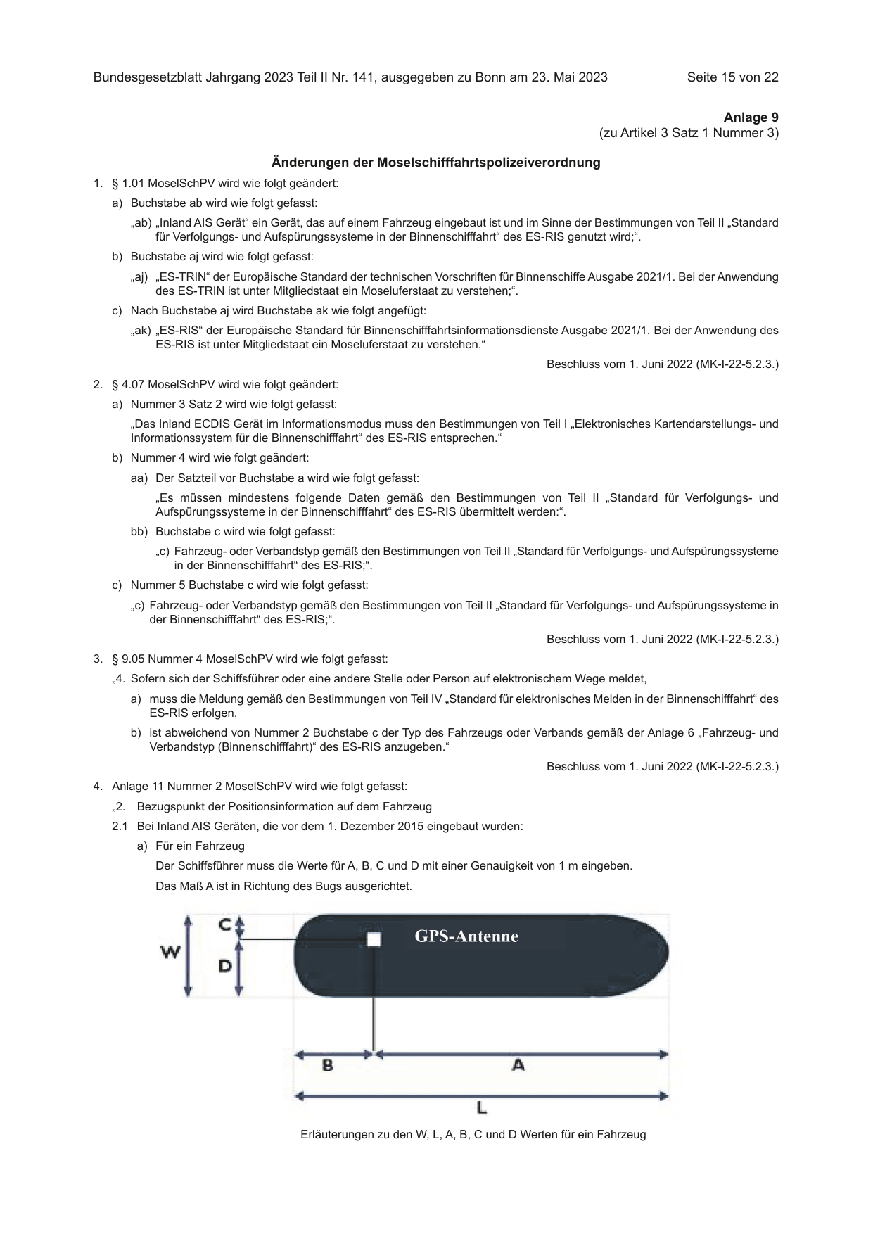BGBl. 2023, Seite 15 — Originalseite als Abbildung