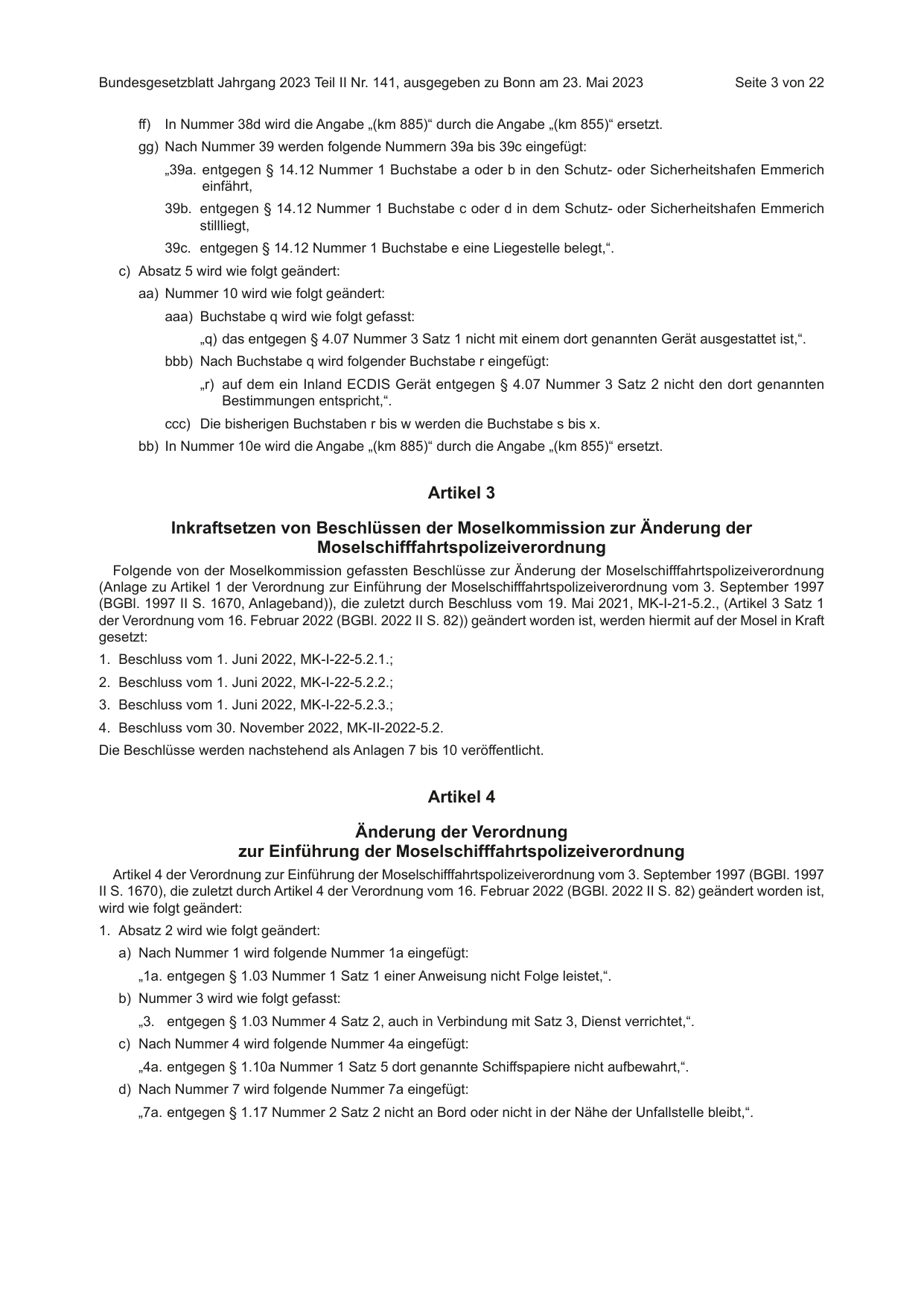 BGBl. 2023, Seite 3 — Originalseite als Abbildung