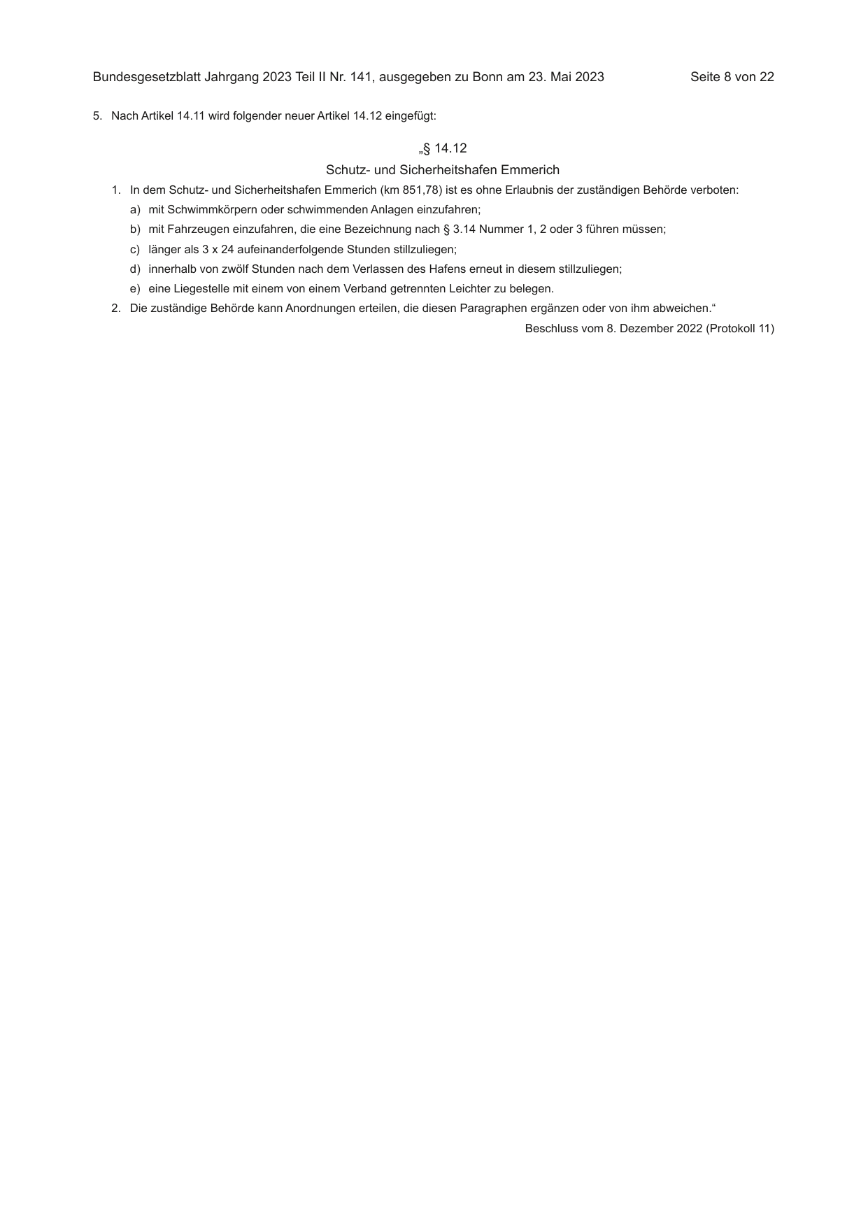BGBl. 2023, Seite 8 — Originalseite als Abbildung