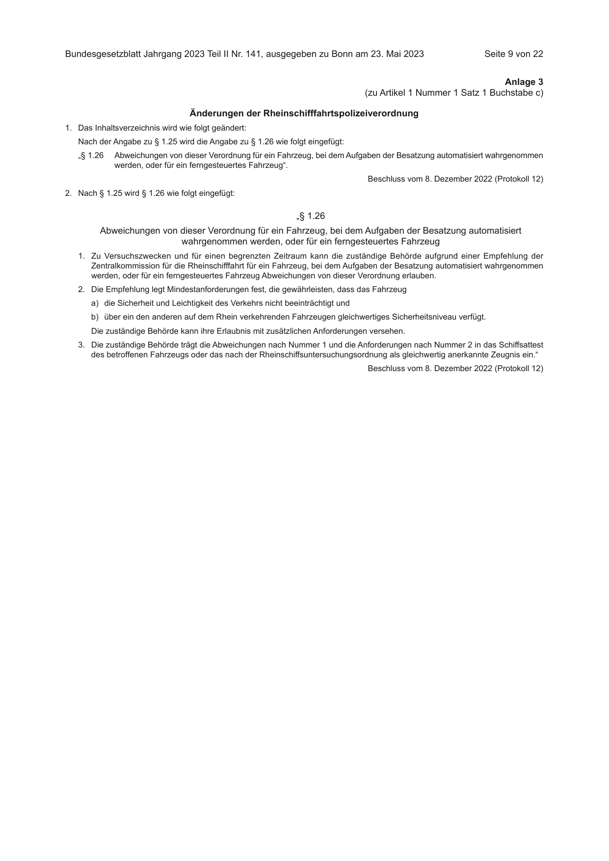 BGBl. 2023, Seite 9 — Originalseite als Abbildung