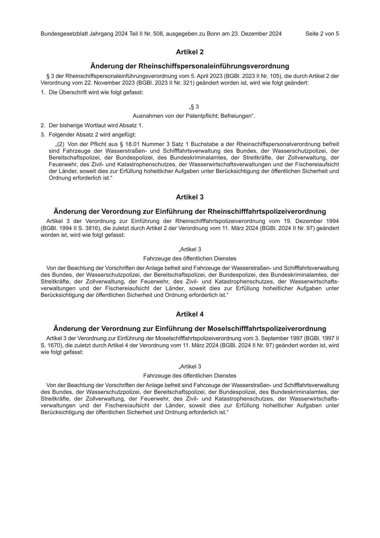 BGBl. 2024, Seite 2 — Originalseite als Abbildung