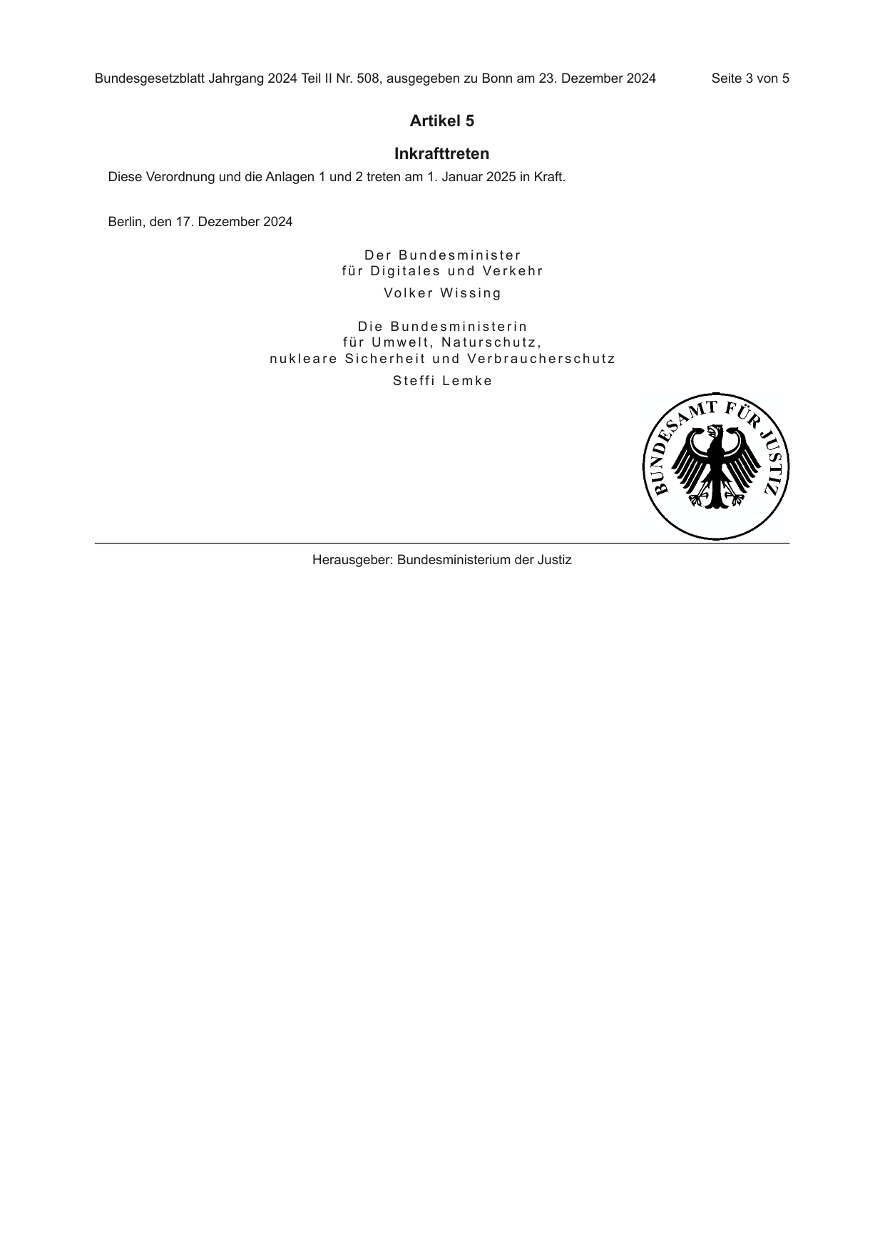 BGBl. 2024, Seite 3 — Originalseite als Abbildung