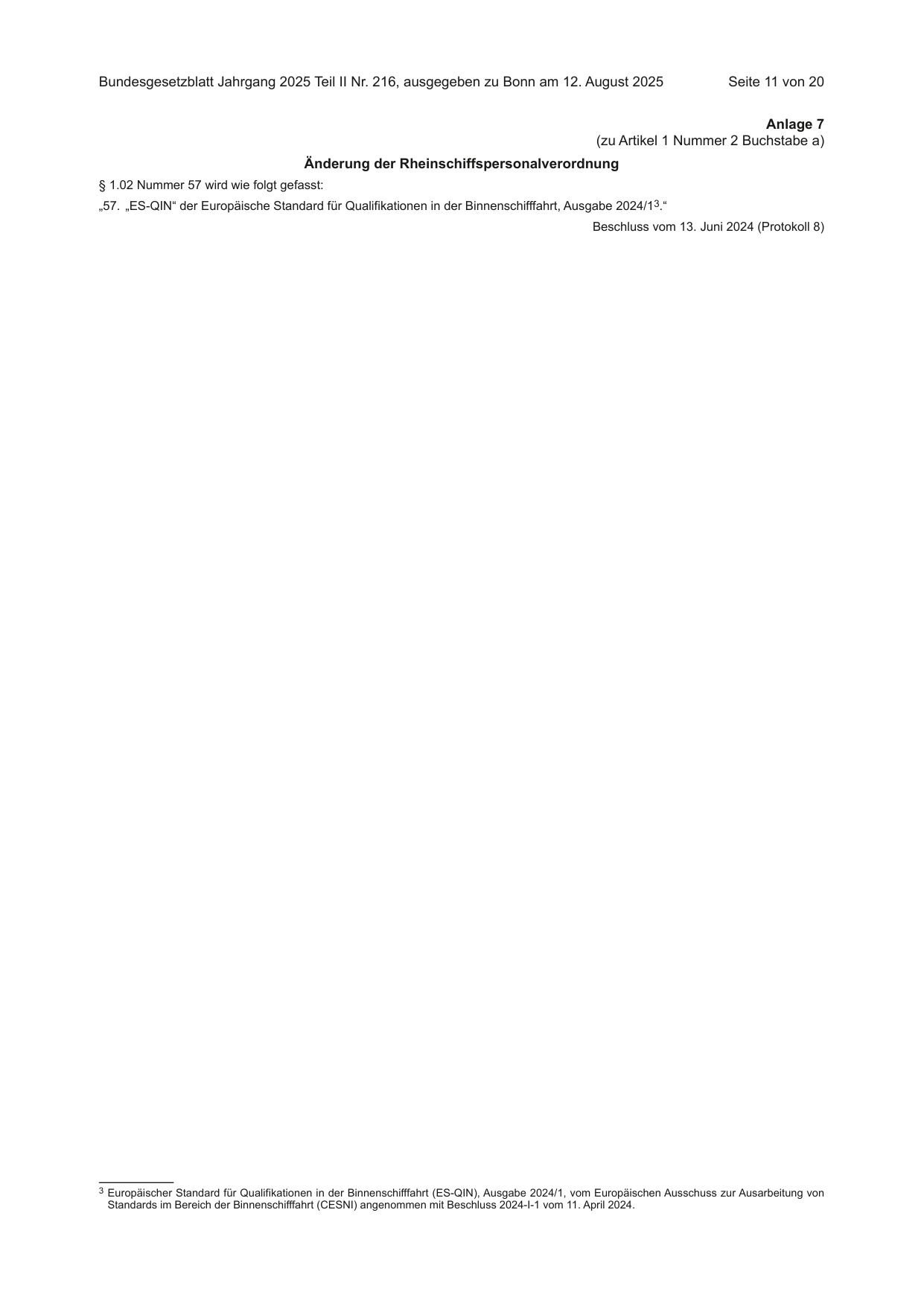 BGBl. 2025, Seite 11 — Originalseite als Abbildung