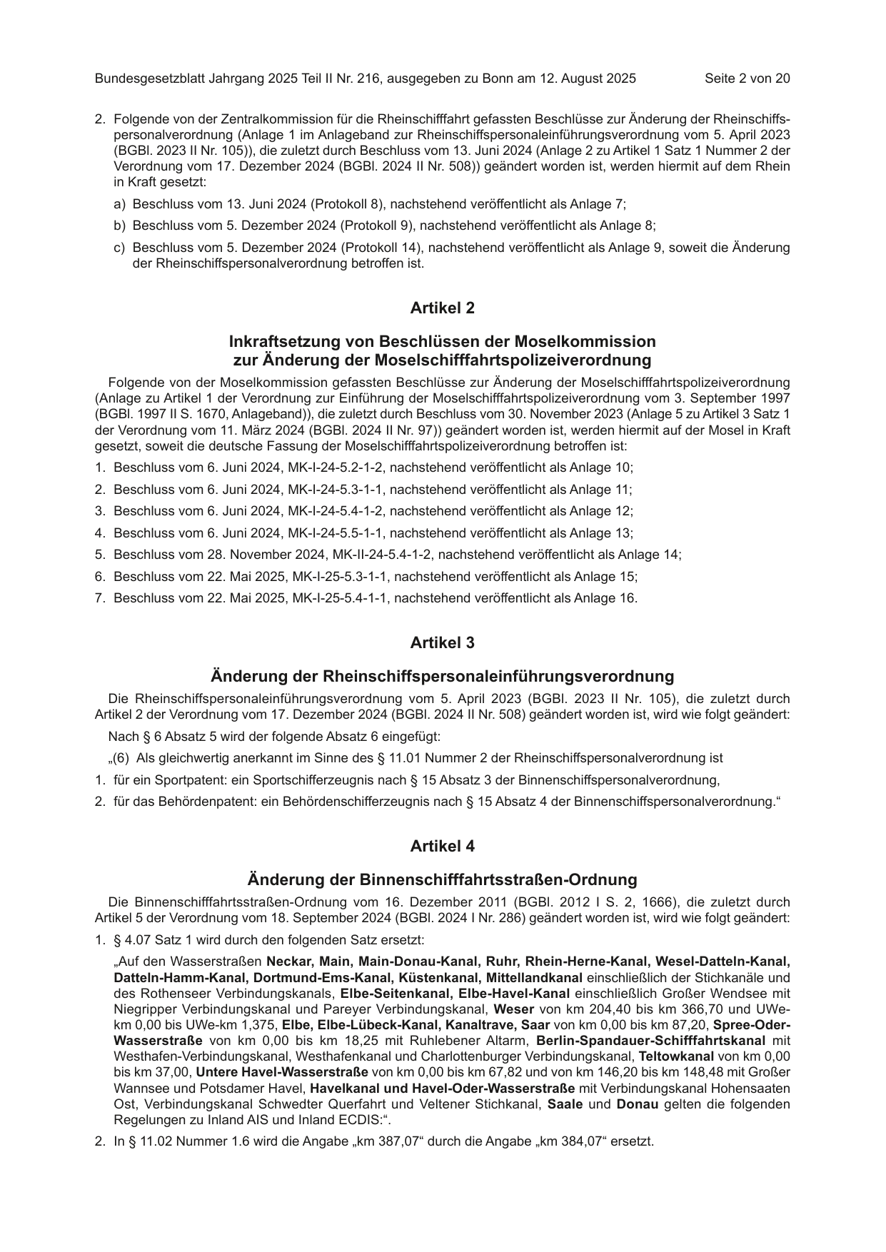 BGBl. 2025, Seite 2 — Originalseite als Abbildung