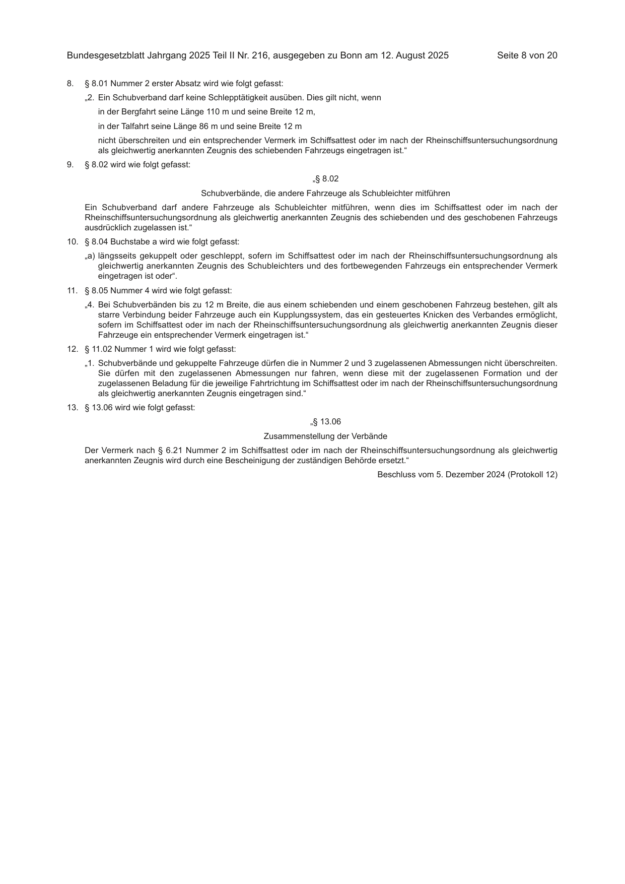 BGBl. 2025, Seite 8 — Originalseite als Abbildung