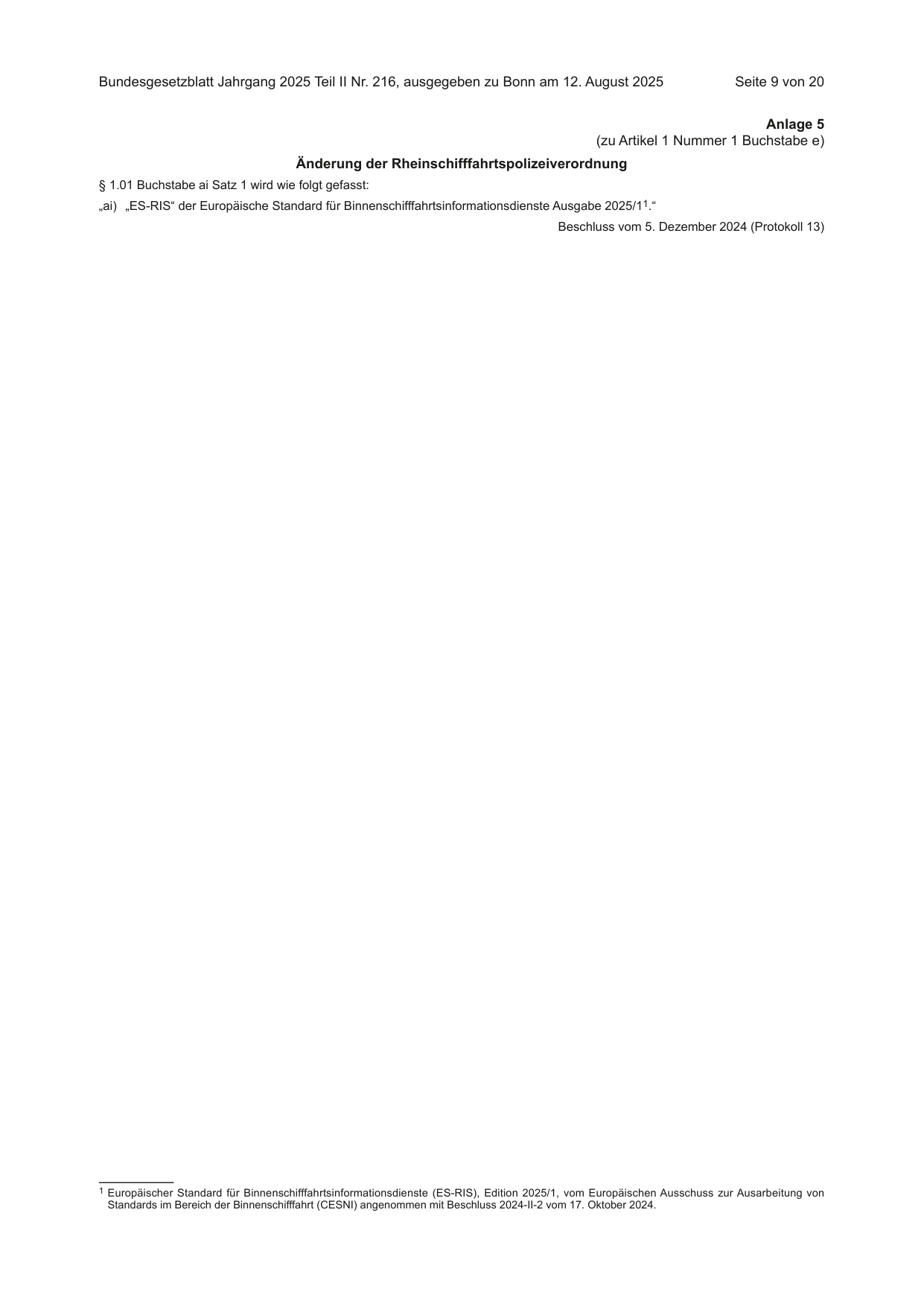 BGBl. 2025, Seite 9 — Originalseite als Abbildung